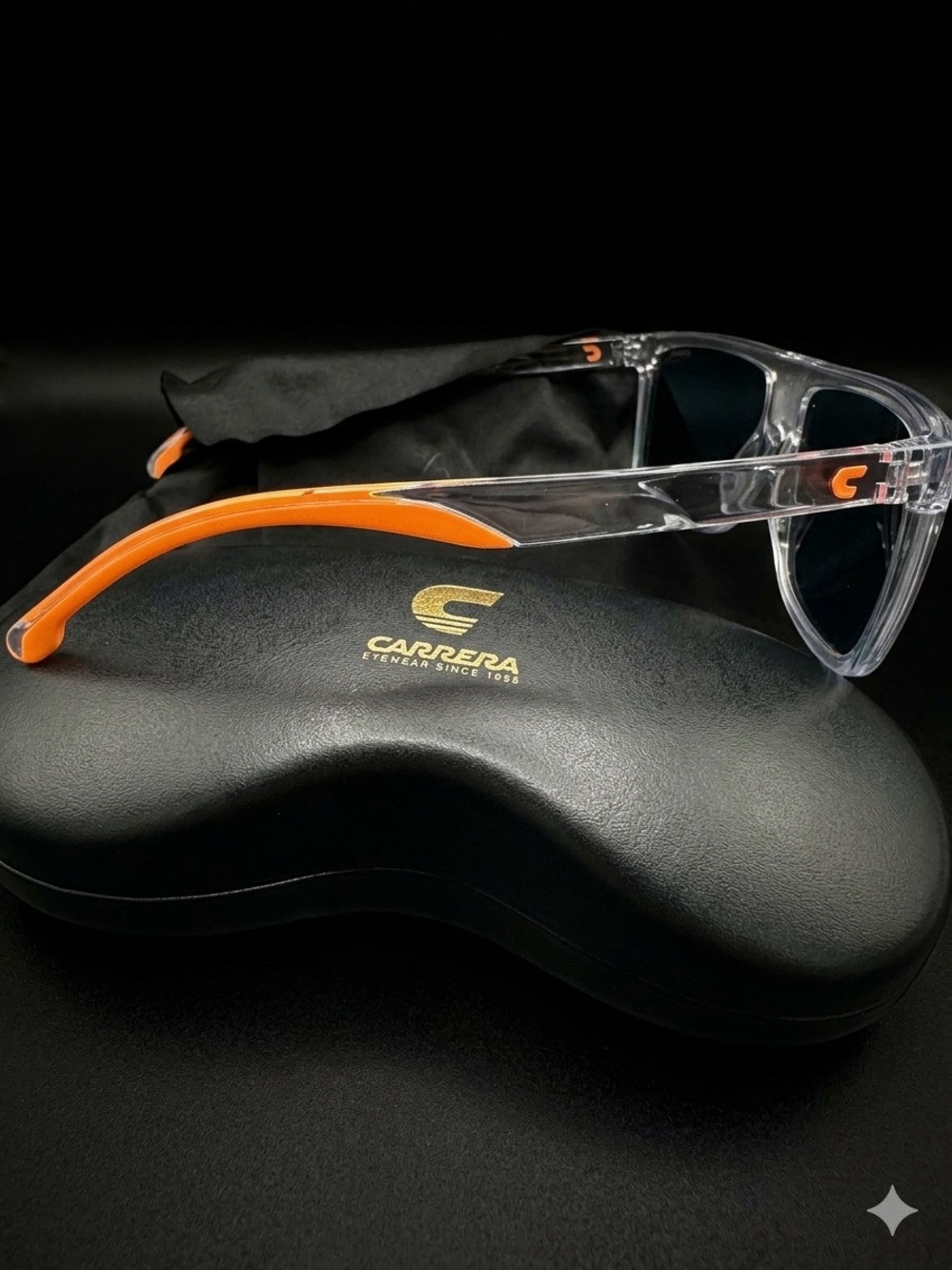 Carrera Sunglasses Orange Translucent Clear CA8055S 58mm NEW - Picture 8 of 10